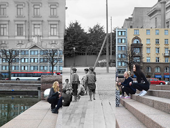 Reetta Nuutinen: Katse menneisyyteen, 2015, digitaalinen valokuvakollaasi