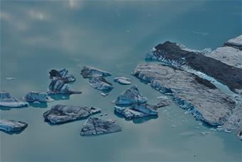 Icebergs in Harlequin Lake. Yakutat Glacier calves into Harlequin Lake. UAF_Martin Truffer 550x367.jpg