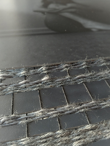 Marika Kavakka, yksityiskohta teoksesta Oi mieleni, kuvakudos, 2016, kuva: Marika Kavakka