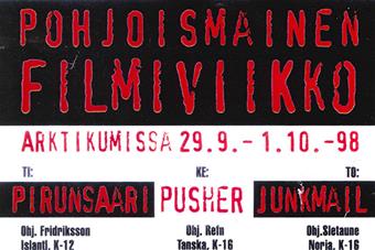 Ensimmäinen festivaali järjestettiin 1998 Pohjoismainen filmiviikko -nimellä. Kuva on otos julisteen kannesta.