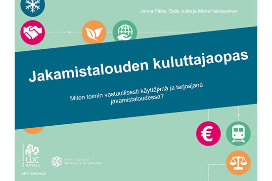 Kuva jakamistalous-oppaan kannesta.