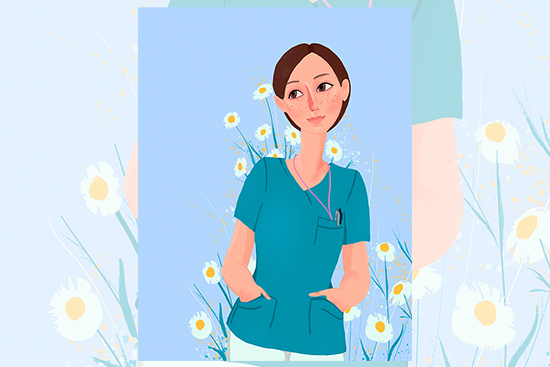 Reetta Korhosen finalistityö Tehy-lehden kansikuvakilpailussa.