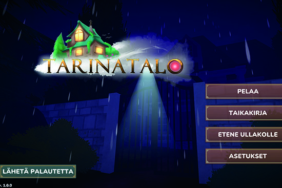 Kuva Tarinatalo-pelin etusivulta