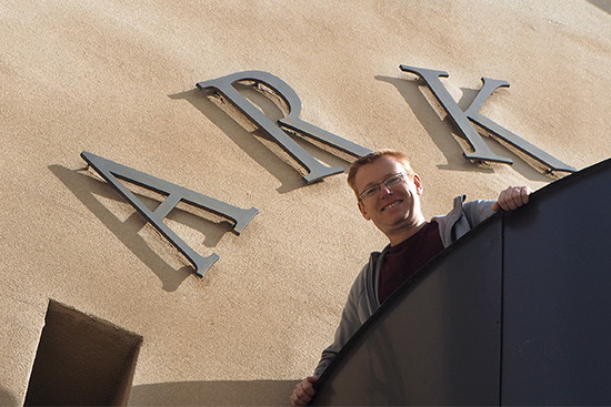 Rupert Gladstone is working at the Arctic Centre in Arktikum house. Photo Credits Maria Paldanius