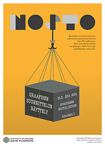 Nosto-näyttely Rovaniemen Muotoiluhuoneella 1.-24.4.2014