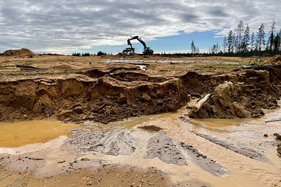 Kullankaivuun jälkiä ympäristössä